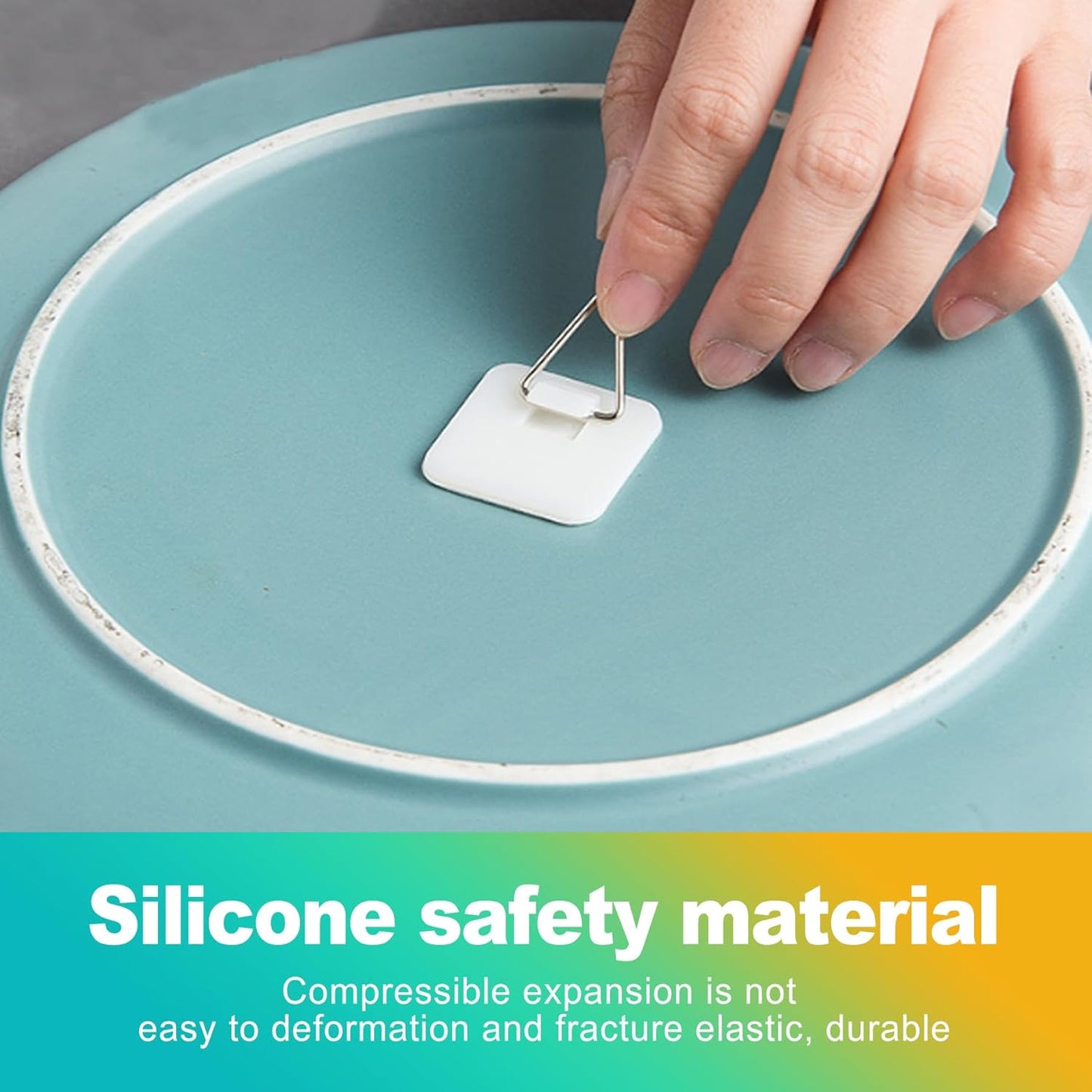 20 Pack Invisible Adhesive Plate Hangers, Vertical Wall Holders for Display, Supports 8-10 Inch Decorative Plates, Art & China, Secure Hangers for Home Décor