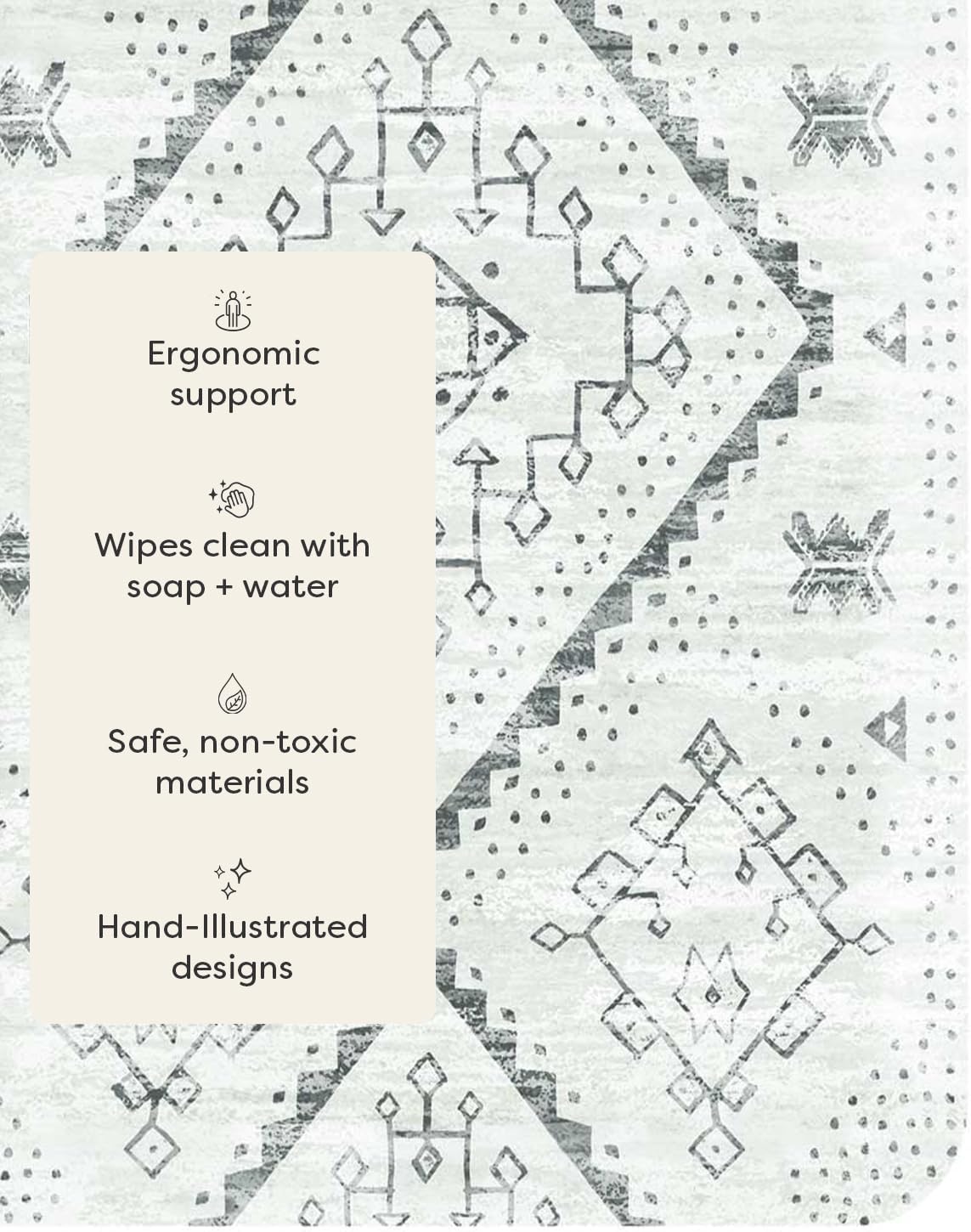 House of Noa Nama Standing Mat – Anti-Fatigue Cushioned Kitchen Mats for Floor | Ergonomic Bounce-Back Foam Kitchen Mats | Anti-Fatigue Mats for Kitchen & Standing | Ula Avalon | 22" x 72"