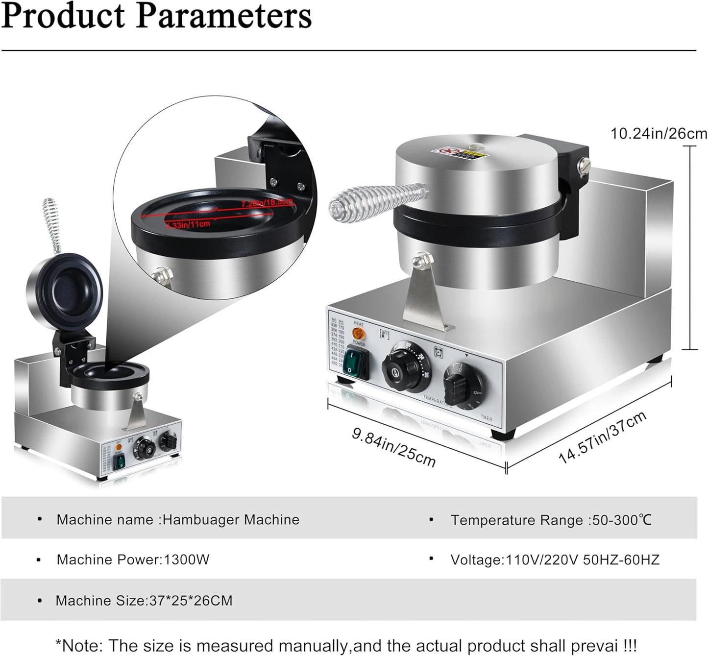 Ice Cream Burger Maker, UFO Burger Maker, Ice Cream Filling Waffle Maker, Hamburger Waffle Maker Sandwich Press Non-stick Panini press waffle machine 110V Gelato Panini Press machine