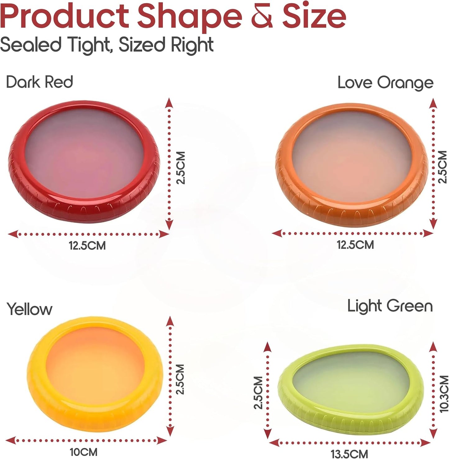 Set of 4 Food Popz Storage Containers | Fruit and Vegetable Anti-Oxidation Storage Box for Avocado, Onion, Lemon & Tomato | Fresh Pod Reusable Fruit Antioxidant Storage for Fridge | BPA-Free Box