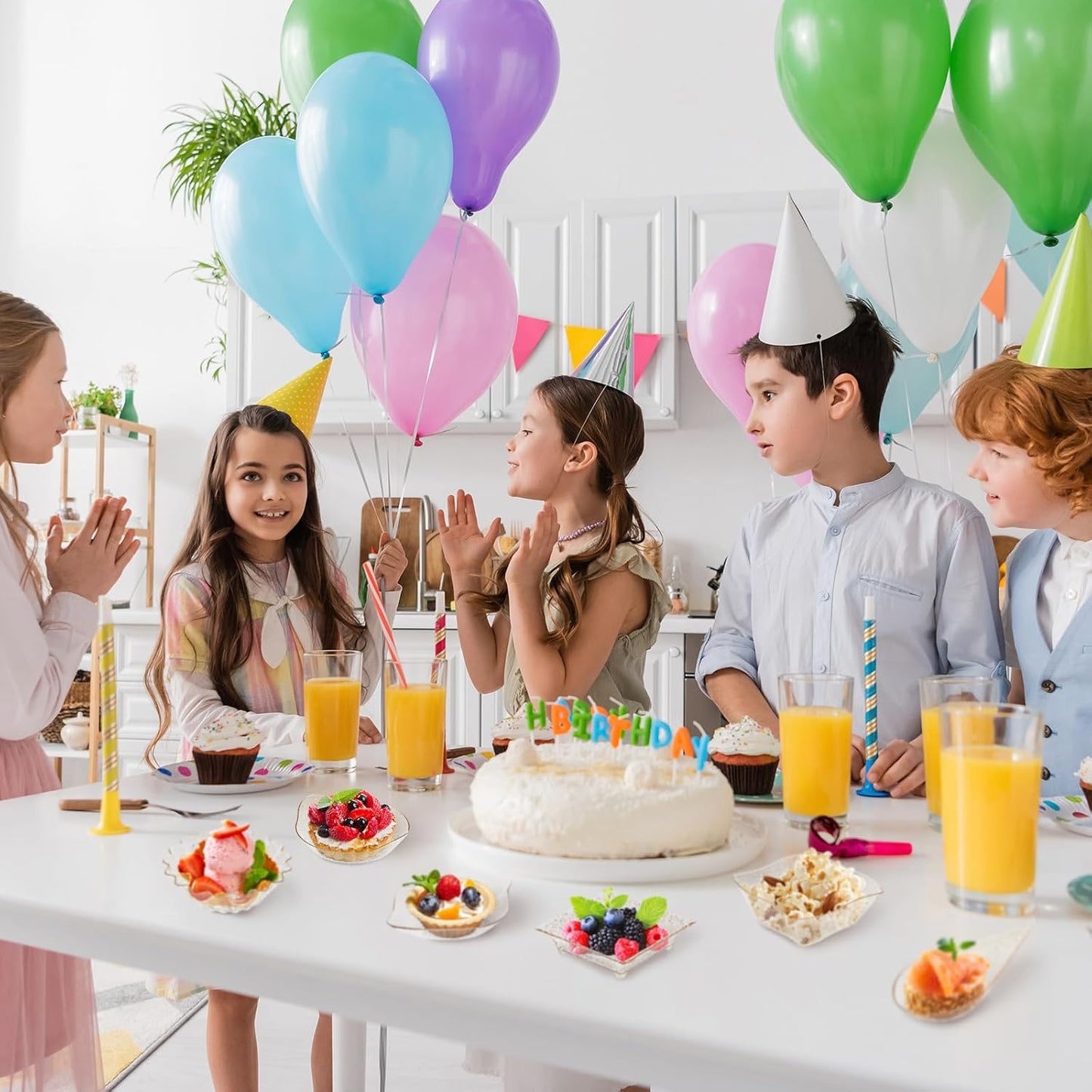 Tessco 1200 Pcs Mini Appetizer Plates Set Including 600 Pcs 6 Shapes Disposable Mini Dessert Cups 300 Spoons 300 Forks for Party Wedding Pudding Ice Cream(Gold)