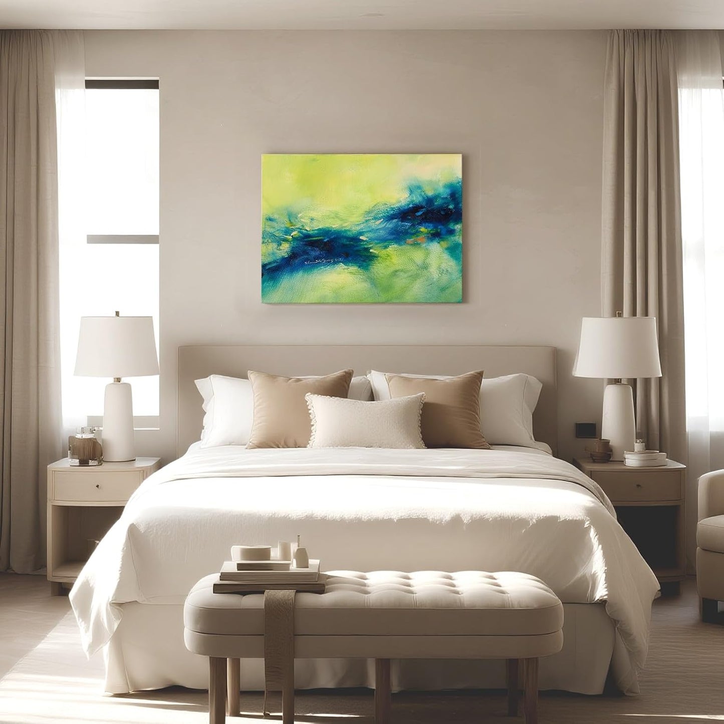 Gloliv Canvas Wall Art for Living Room – Abstract Wall Decor Painting, Artist-Authorized Reproduction Print – Modern Canvas Prints for Office, Bedroom, Bathroom & Kitchen Home Decor 32"x24"