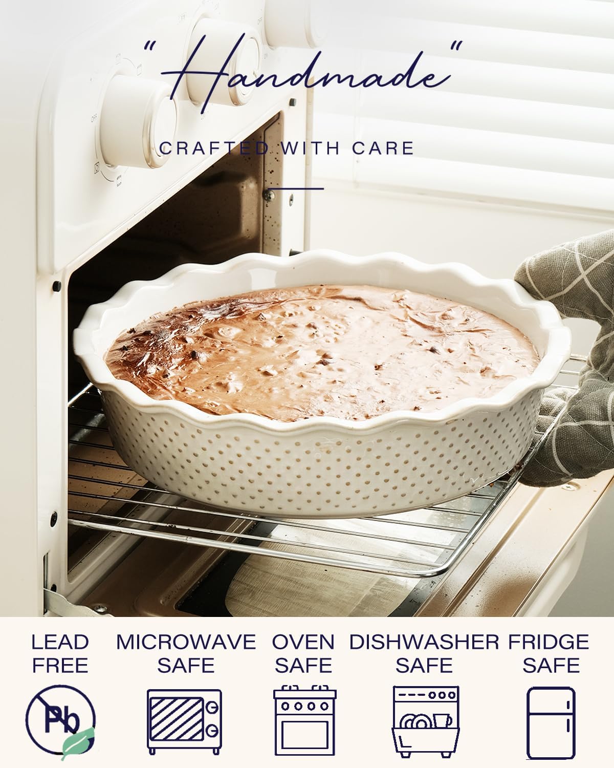 getstar Pie Pan, Ceramic (Dots (Deep))