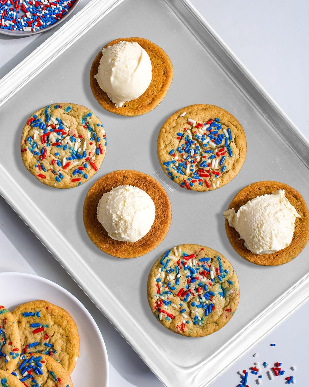 Baking Sheet with Rack Baker's Secret Pure Aluminum Non Toxic PTFE, PFAS, PFOA, BPA Free Baking Pans Set, 100% Recycled, 3pcs Bakeware Set Baking Pans Cookie Sheets 18"