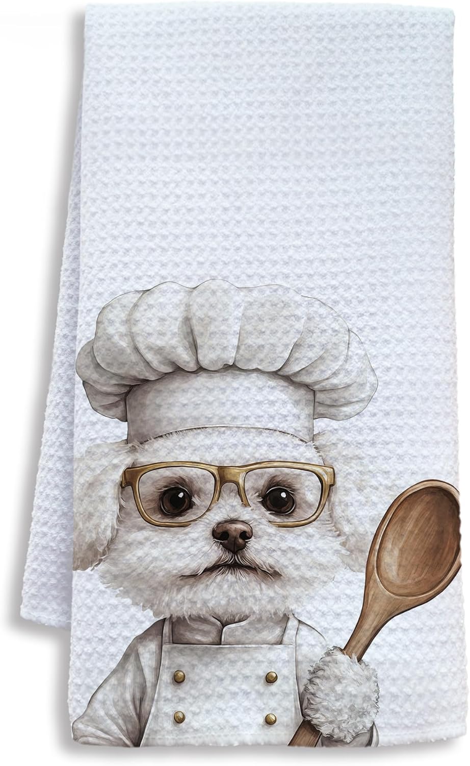 Funny Bichon Frise Dog Kitchen Towels, Bichon Frise Gifts for Women Dish Tea Towels for Kitchen, Dog Lovers Mom Dad Owner Gifts Decorative Hand Towels, 16x24 Inch