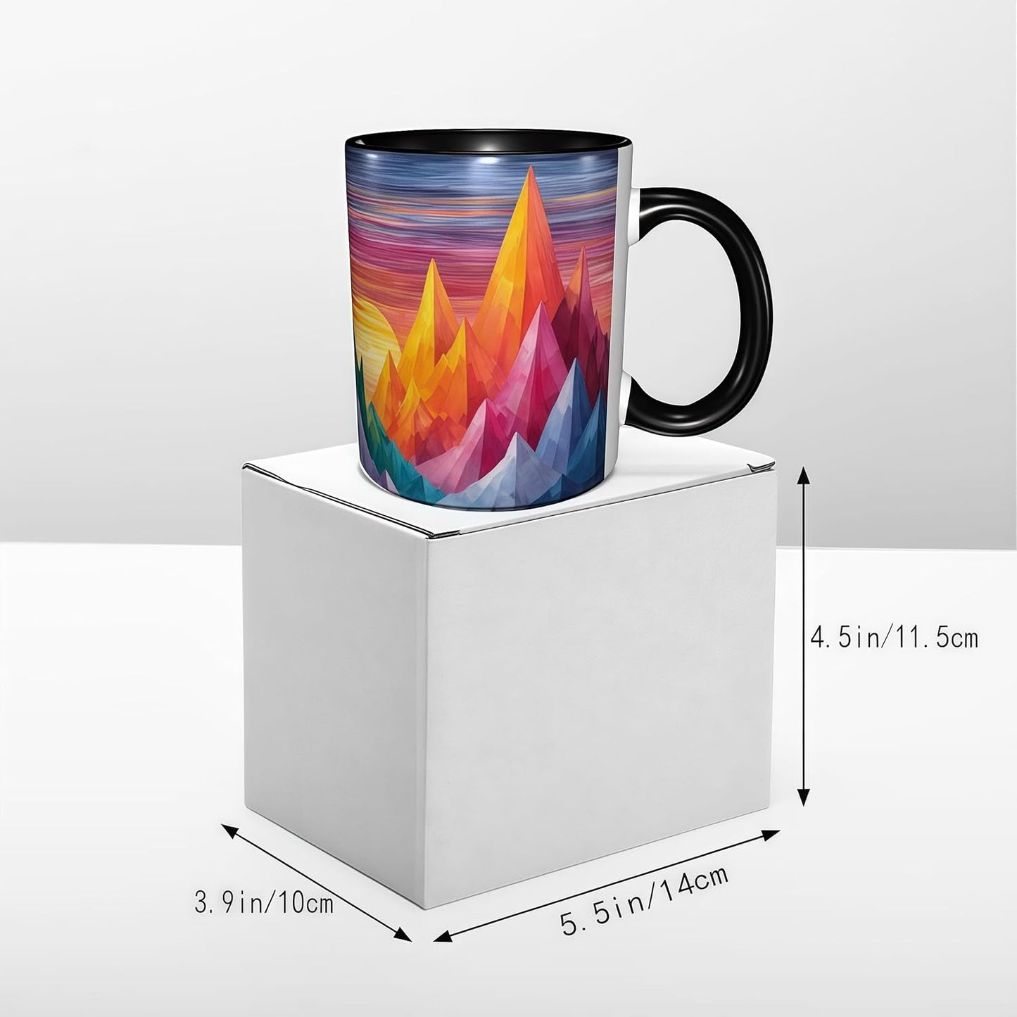 FyLybois Mountain Coffee Mug Ceramic Coffee Cup with Handle Microwave Safe for Home or Office Gifts for Women and Men