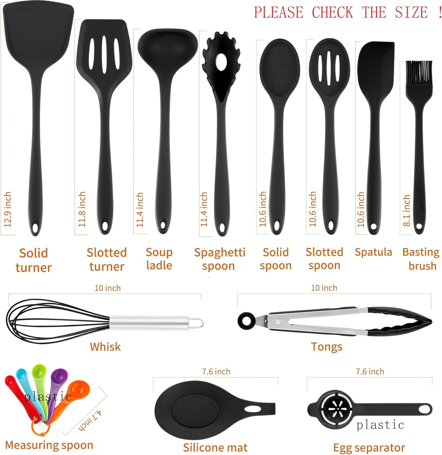 18 Pcs Cooking Utensils Set, Kitchen Utensils Set with Utensil Holder, 446°F Heat Resistant Silicone Spatula Set, Kitchen Gadgets Tools Set for Nonstick Cookware BPA FREE