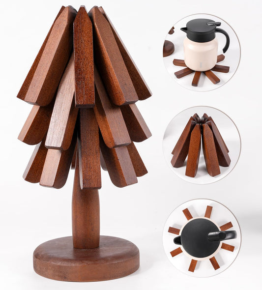 Trivets Tree Set of 3 Trivets for Hot Dishes Hot Pad Bowls and Teapots Coaster for Teapot Potholder Kitchen Gift Creative Gift, Table Decoration