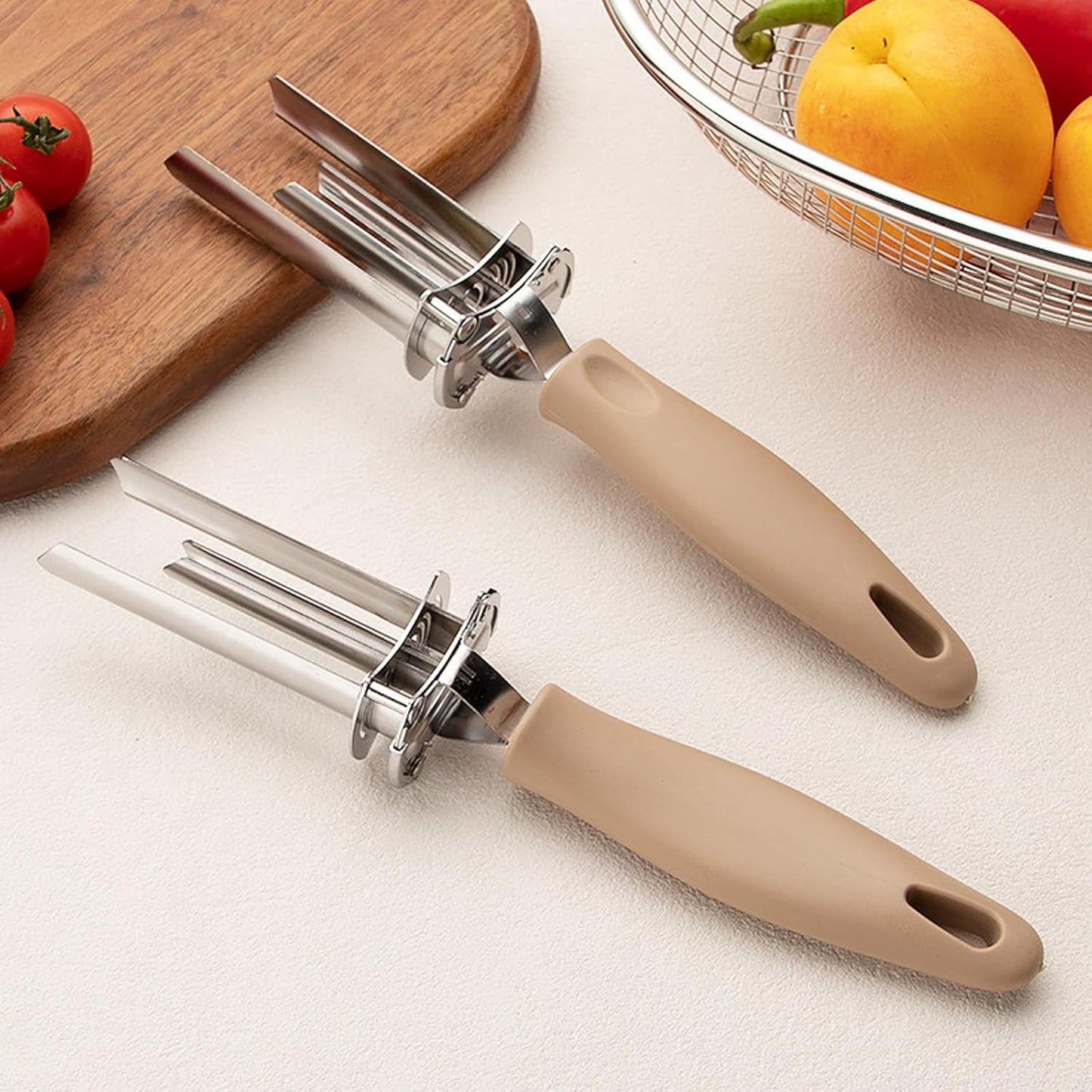 6-Size Adjustable Fruit & Vegetable Corer - Upgraded Stainless Steel Seed Remover Tool for Peppers, Tomatoes, Apples, Pumpkins | Kitchen Gadget with Ergonomic Design