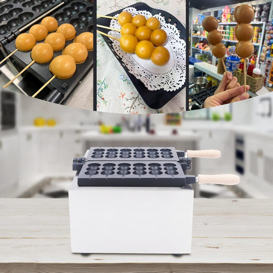 1400W Commercial Bubble Waffle Maker, 6 Grids Electric Waffle Maker Non-Stick Stainless Steel Belgian Waffle Iron w/Time & Temper Adjustable|180°Rotating, Large Waffle Machine for Restaurant Party