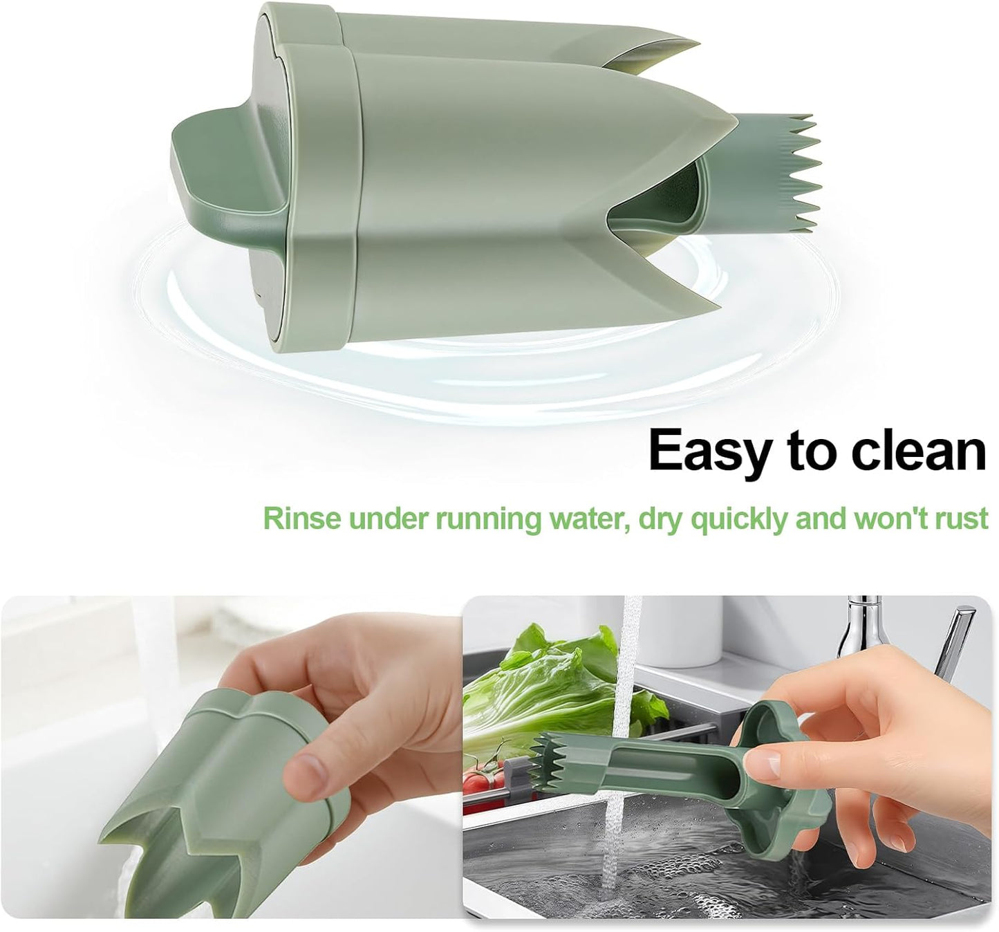 Pepper Corer,Chili Seed Remover Tool,Durable ABS Kitchen Gadget for Bell & Chili Peppers, 2-in-1 Design, Easy Twist Use, Ideal for Home Cooking, Camping(Green)