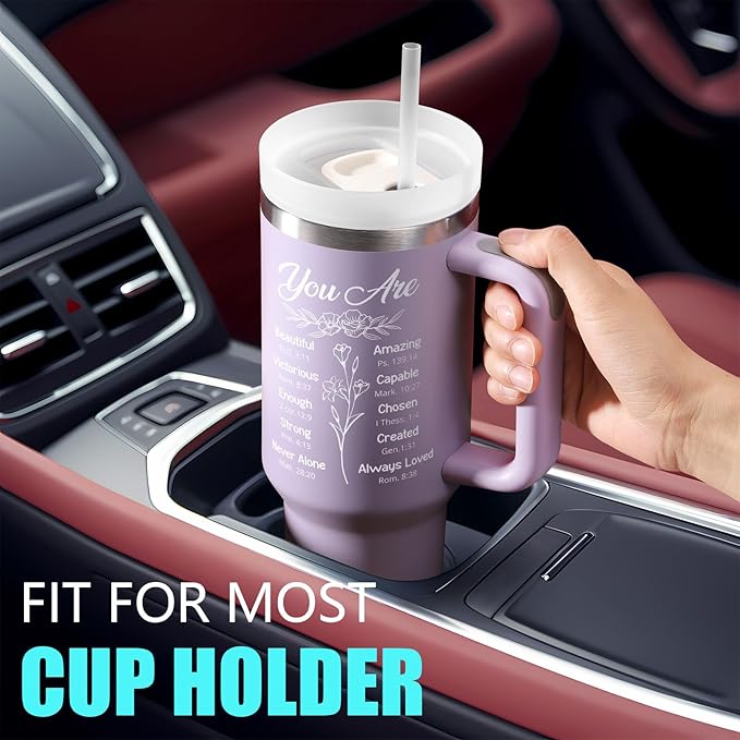 Christian Gifts for Women, Inspirational Religious Christmas Gift for Women Faith, Catholic Spiritual Jesus Birthday Xmas Gifts for Mom Grandma Friends Sister Wife Coworkers, 40 OZ Insulated Tumbler