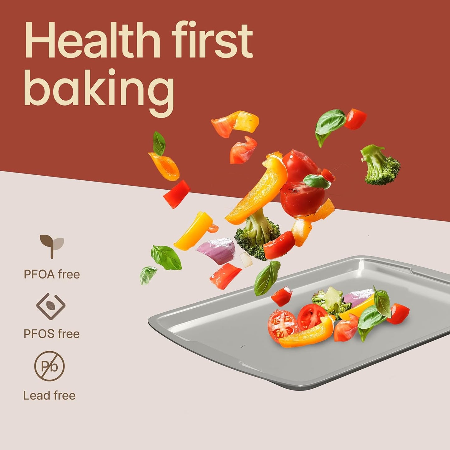 Royal Blue 10-Piece Bakeware Sets, Nonstick Carbon Steel Baking Sheet & Pans, Stackable Space-Saving Bakeware, Dishwasher Safe, Stain-resistant, PFOAPFOSPTFE Free, Oven Safe Up To 450°F (230°C)