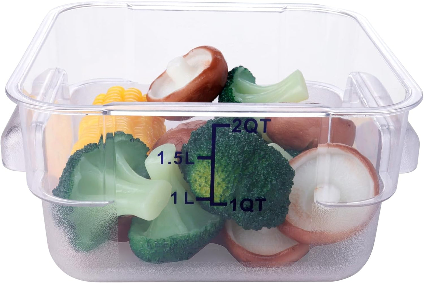 2 Pack RED Square Food Storage Container With Lid,2-12 Quart Commercial Storage Box With Scale & Handle,Cake Making,Dough Marinating Meat,Kitchen Supplies (8 Quart)