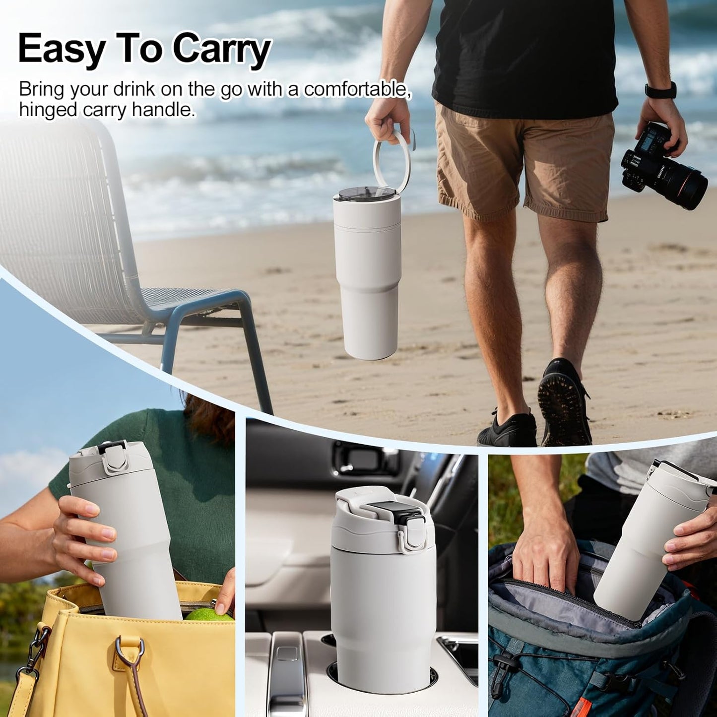 Kawu Portable Blender, 316 Stainless Steel Inner Cordless Personal Blenders Cup, Food Grade, 23Oz Electric Sports Blender Shakes and Smoothies, USB Rechargeable, BPA Free, Juice Mixer Gym, Home