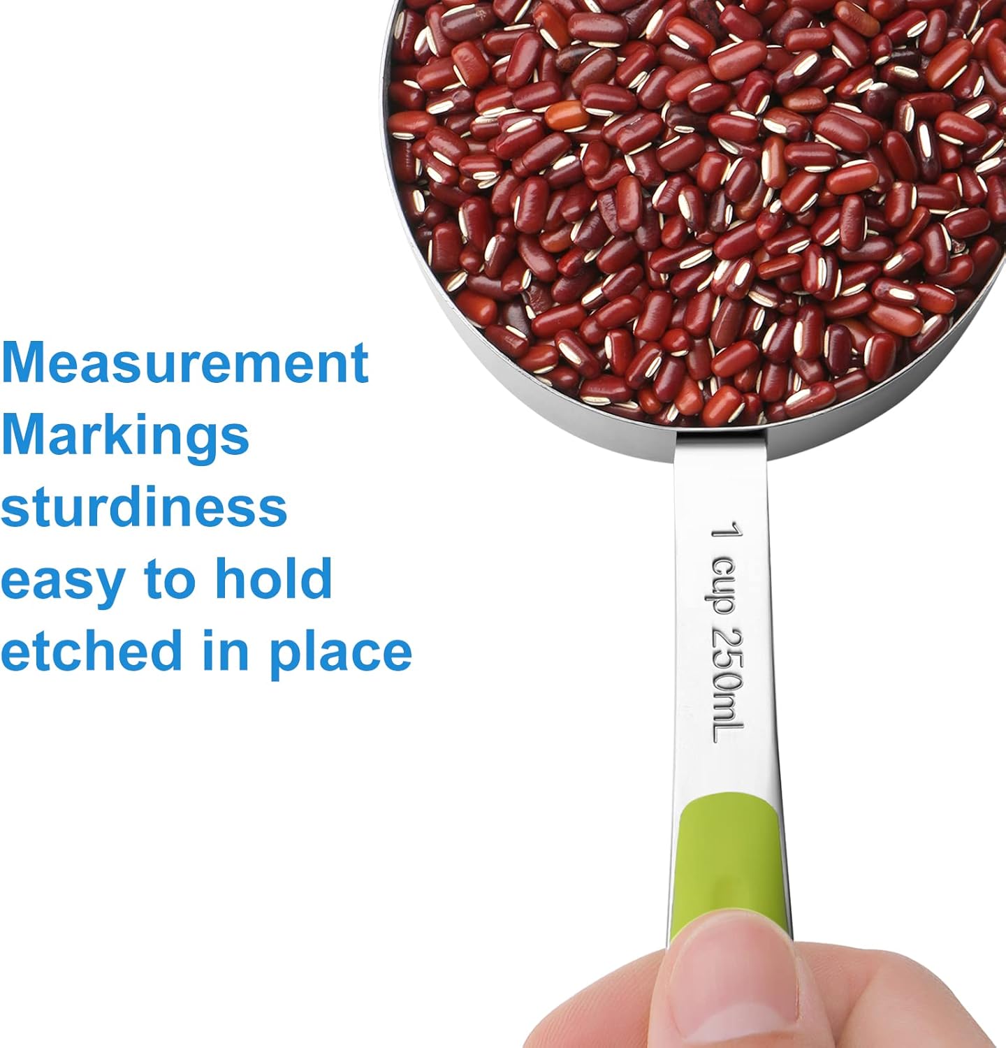 13-Piece Measuring Cups and Spoons Set Stainless Steel for Cooking & Baking (8 Cups +5 Spoons, Colorful）