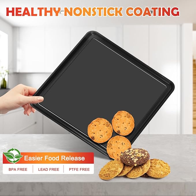 Ericair 13" × 13" Nonstick Baking Sheet, Replacement Baking Pan for Ninja SP100, SP101, SP1001C, SP201 Foodi Air Fry Oven, Baking Tray for Ninja Foodi 8-in-1 Air Fry Oven