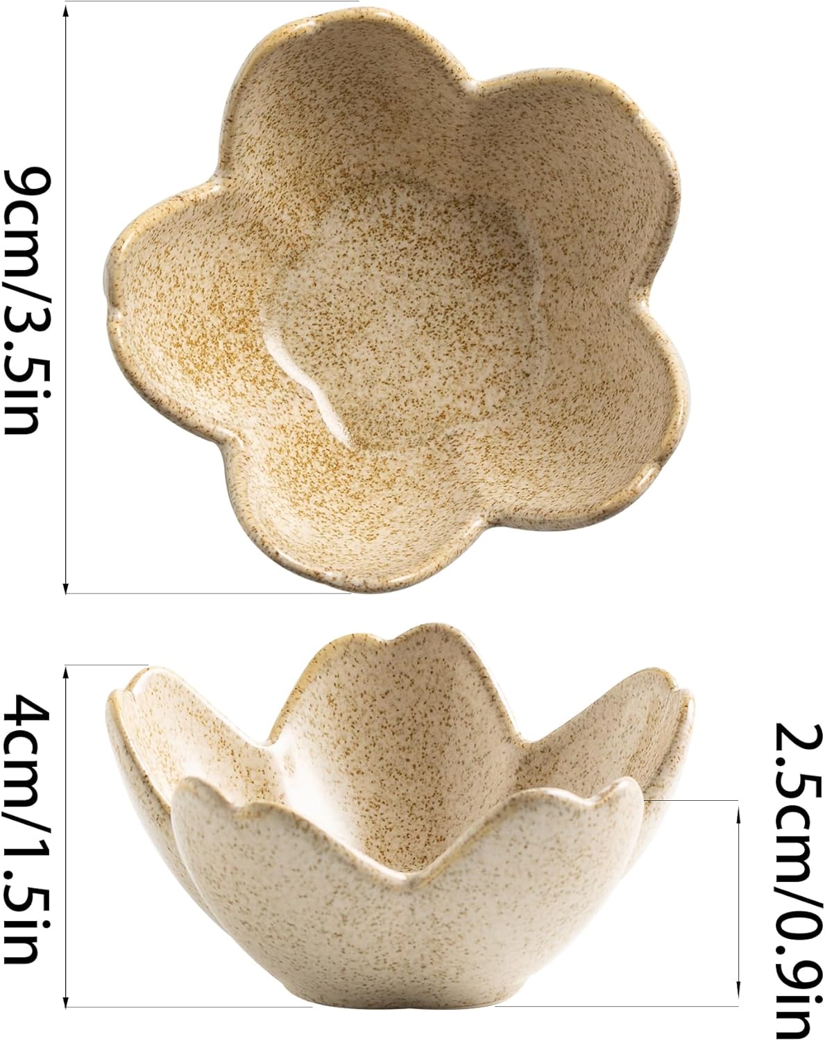 Flower Ring Holder Dish, Ceramic Jewelry Tray Dish, Small Trinket Dish, Jewelry Plate Bowl, Cute Jewlery Ring Holder Dish, Aesthetic Room Decor, Christmas Birthday Gifts for Women, 1 pack (camel)