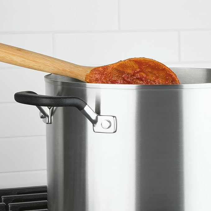 KitchenAid 71022 Stainless Steel Stockpot with Measuring Marks and Lid, 8 Quart - Brushed Stainless Steel