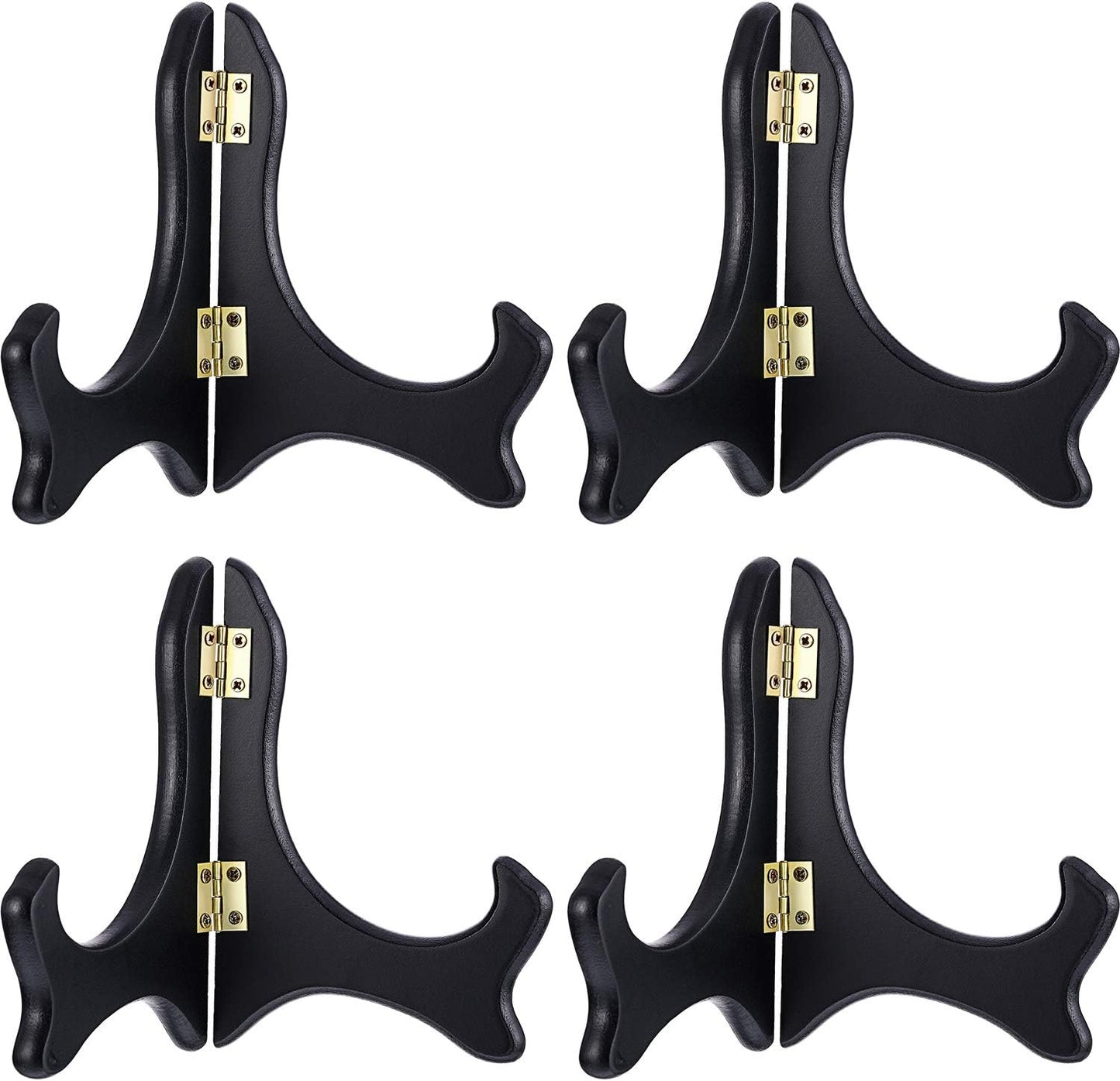 Tatuo 4 Packs Wooden Display Stand Decorative Plate Stands for Display Picture Frame Holder Easels