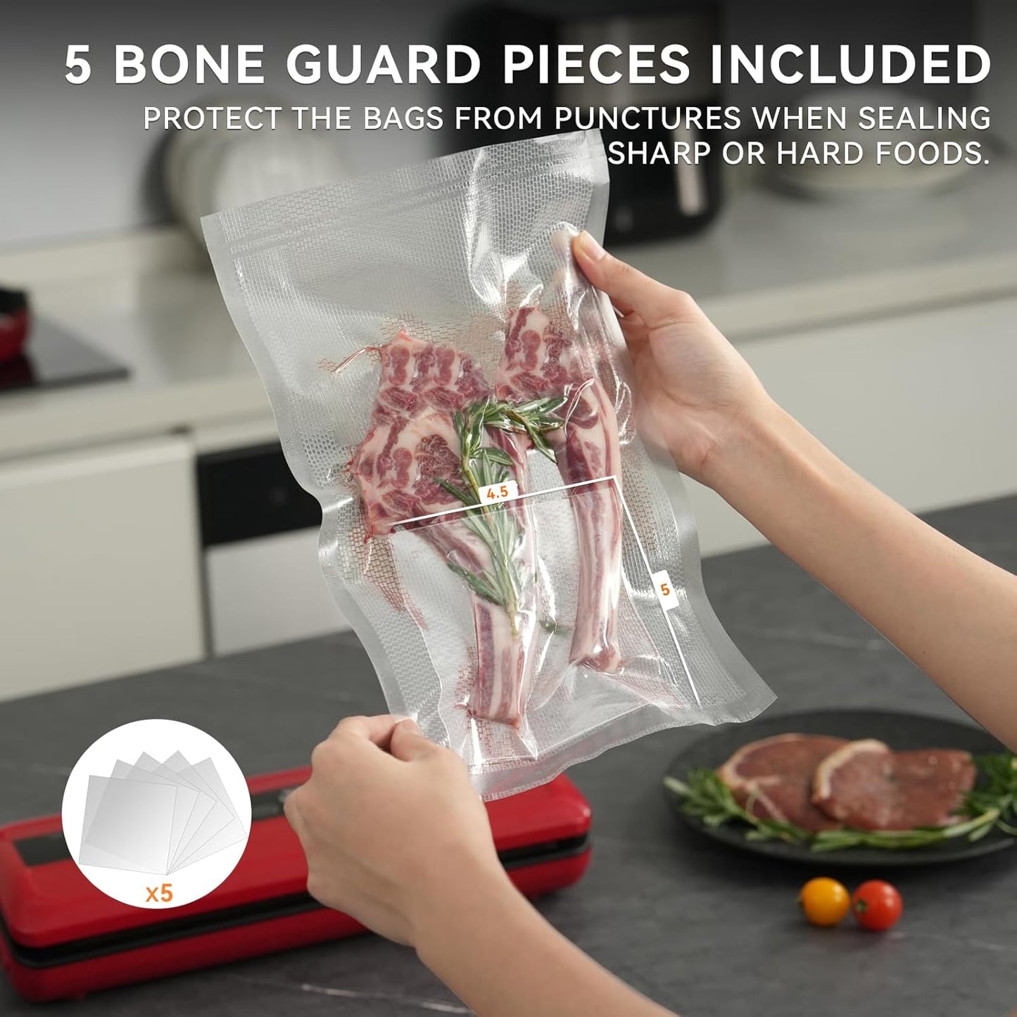 11" x 50' Vacuum Sealer Rolls, 2 Pack-Ideal for Food Storage, Sous Vide, and Meal Prep, Keep Food Fresh and Nutrients, Wevac Lite