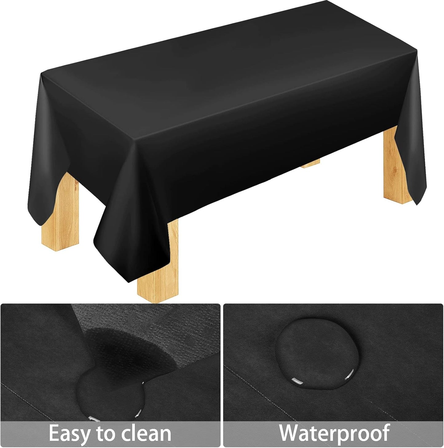 TWOWYHI 229PCS Black Party Supplies Set Paper Disposable Plates Cups Plastic Spoons Forks Knives Black Napkins for 30 Guests Disposable Party Dinnerware Sets for Wedding Birthday Parties