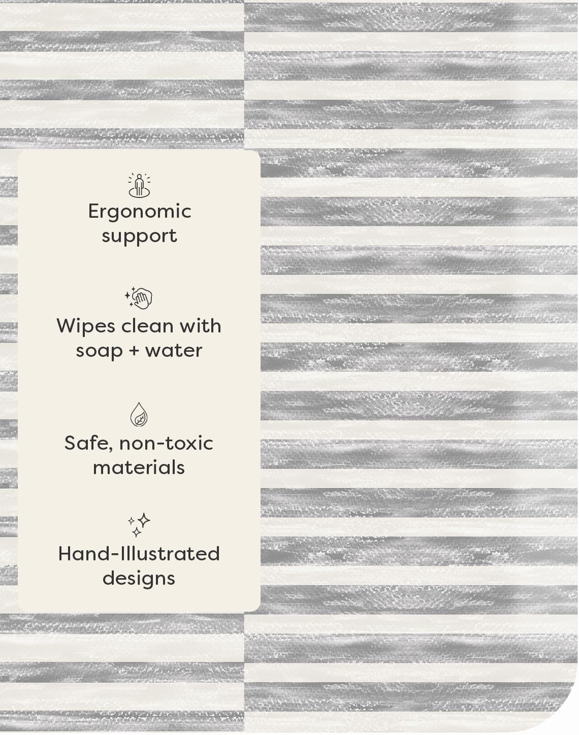 House of Noa Nama Standing Mat – Anti-Fatigue Cushioned Kitchen Mats for Floor | Ergonomic Bounce-Back Foam Kitchen Mats | Anti-Fatigue Mats for Kitchen & Standing | Reese Pewter | 30" x 108"