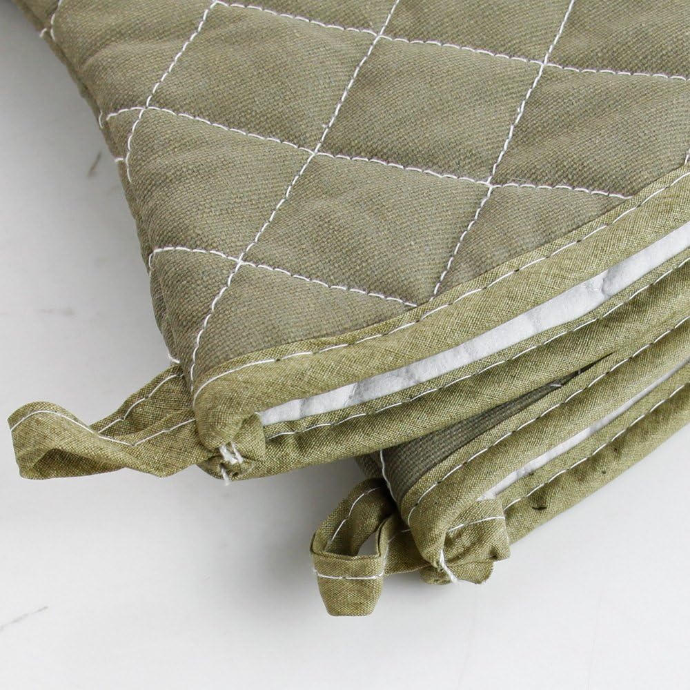 24 Inch Extra Long Oven Mitts Heat Resistant Cotton Lining Oven Thick Gloves Kitchen Food Service Mittens for Pot Holders Cooking Baking BBQ (24 Inch Green -1pair)