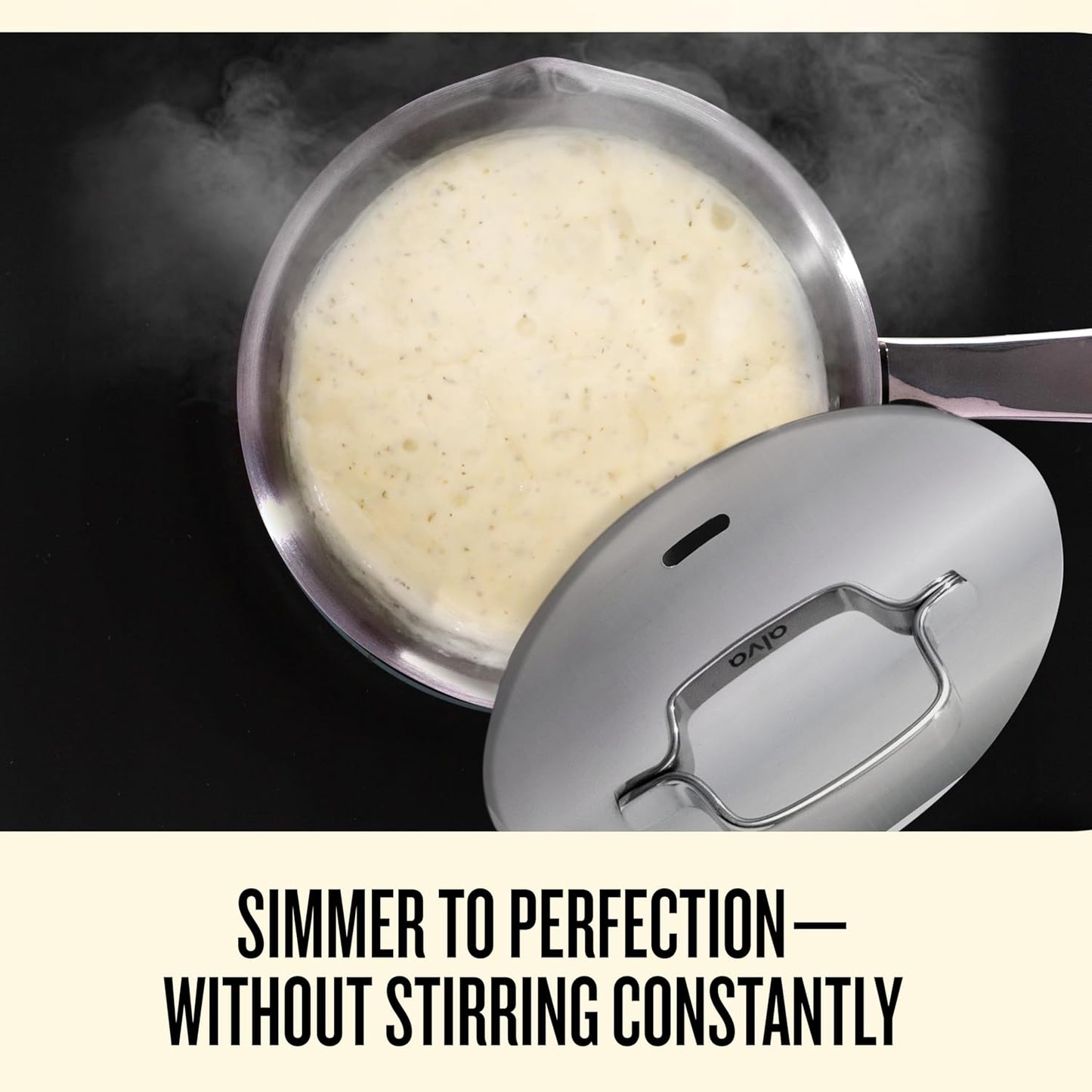 Alva Maestro 1.7QT Stainless Steel Saucepan with Lid – Non-Toxic Easy to Clean Pot, Oven Safe – Lasered Engrave Measurement, Induction Ready – Belgian-Designed for Effortless, Healthy Everyday Cooking