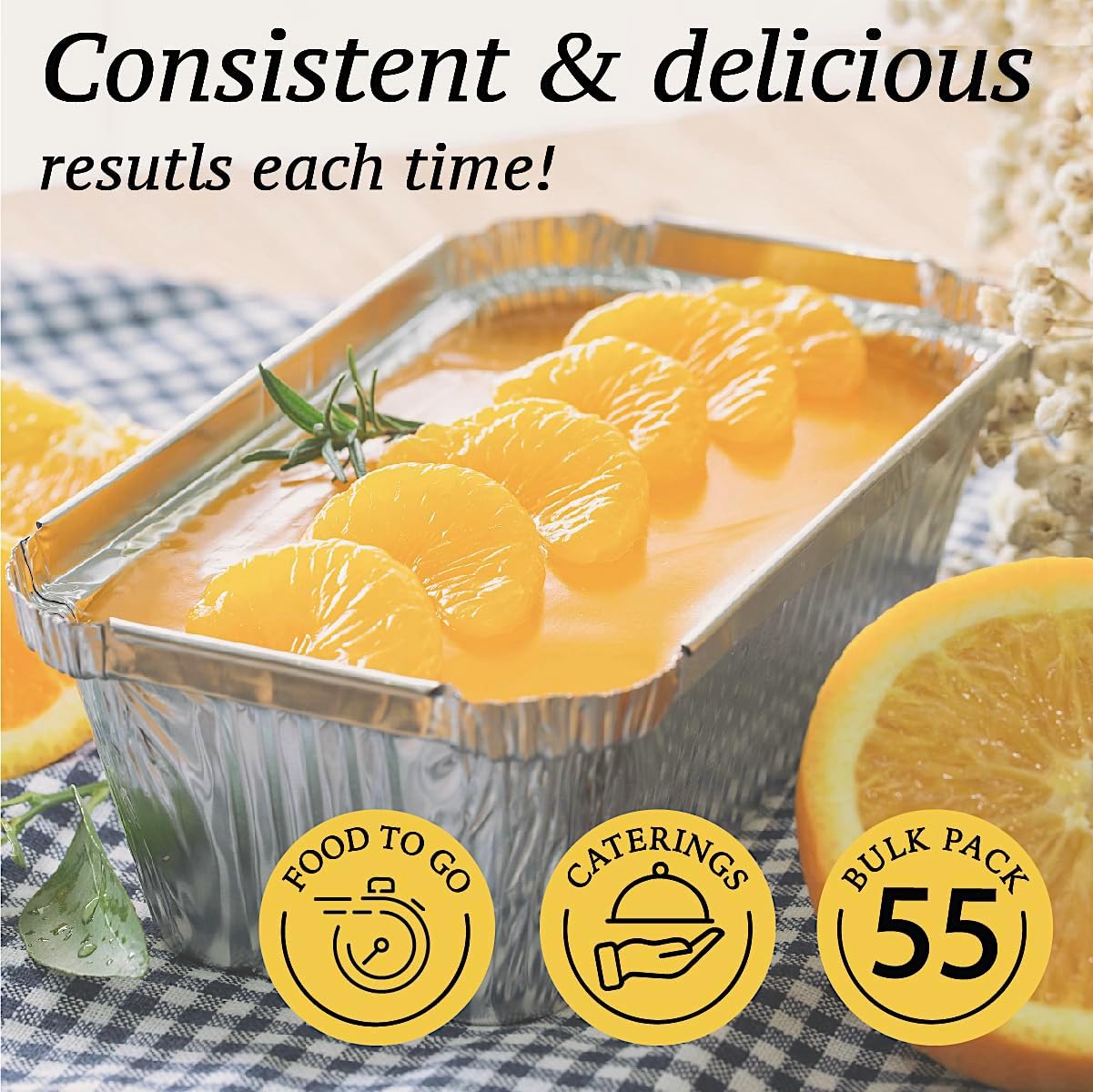 Spare Essentials (55 Pack Aluminum Loaf Pans with Lids 1.5 LB Disposable Bread Tins for Baking, Lunch Containers, Single Serve Baking Dishes - Foil Loaf Pans, Aluminum Bread Pans 7.8 x 4.3 x2 Inches