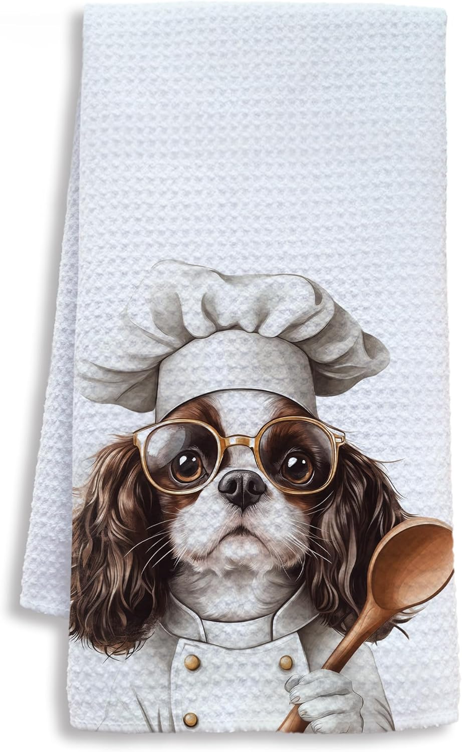 Funny Cavalier King Charles Spaniel Dog Kitchen Towels, Cavalier King Charles Spaniel Gifts, Dish Tea Towels for Kitchen, Dog Lovers Mom Dad Owner Gifts Decorative Hand Towels, 16x24 Inch