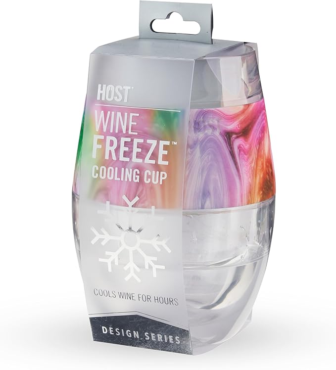 HOST Wine Freeze Cooling Cup, Double Wall Insulated Freezable Drink Chilling Tumbler with Freezing Gel | Glasses for Red and White Wine, Set of 1, 8.5 oz, Unicorn