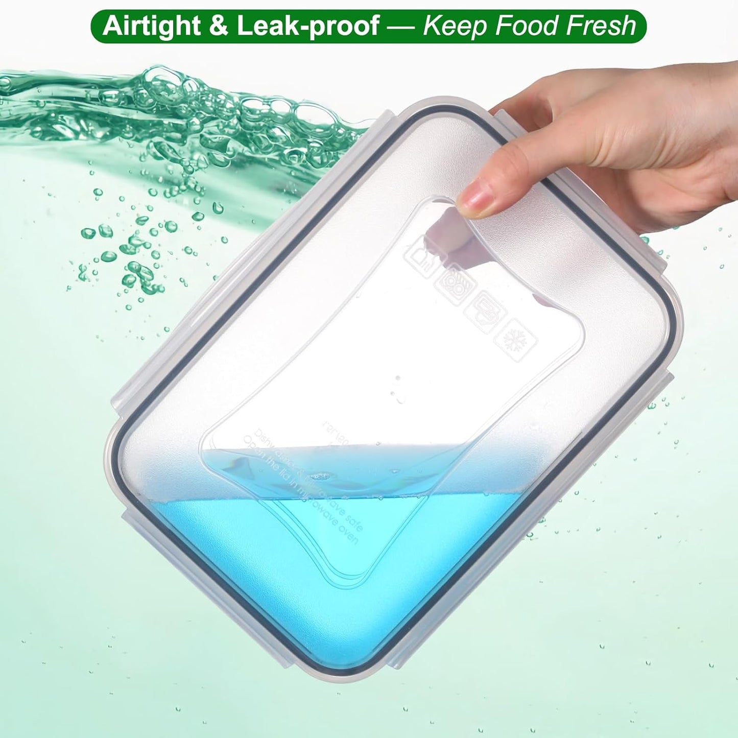 Taiuloo 18 Pack Airtight Food Storage Containers with Lids, BPA-Free Plastic Kitchen Fridge Organizer for Salad Fruit & Vegetable, Reusable Leakproof Meal Prep Lunch Boxes, Freezer & Microwave Safe