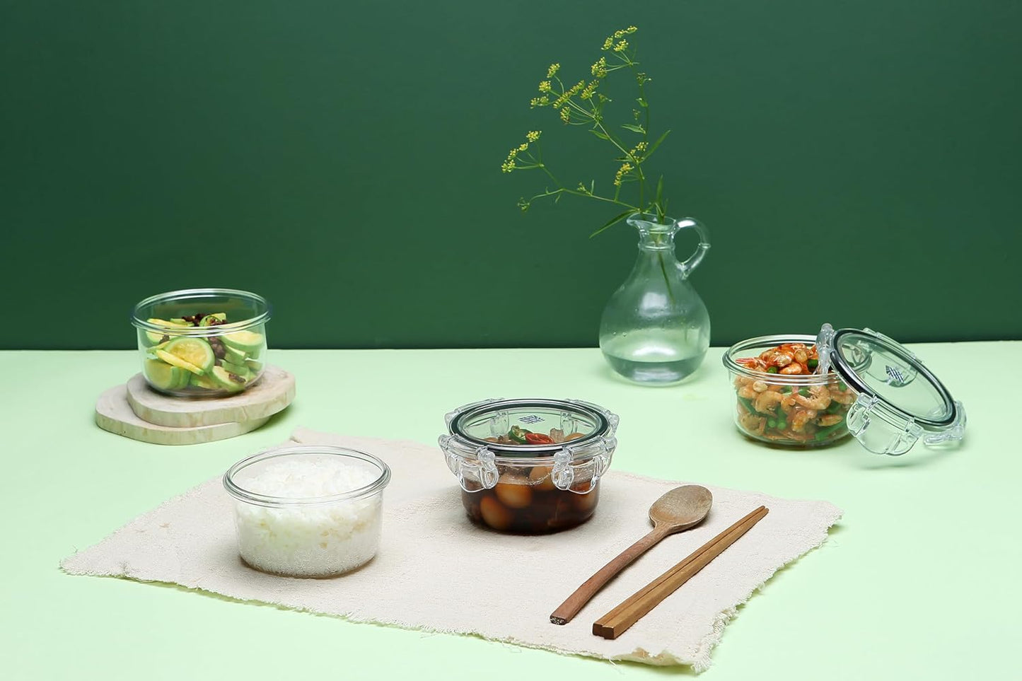 Airtight Food Storage Containers(40.6 oz) 100% Tritan BPA-Free Vegetable Organizer Boxes | Microwave & Freezer Safe Food Containers with Lids | Leak-Proof Lids