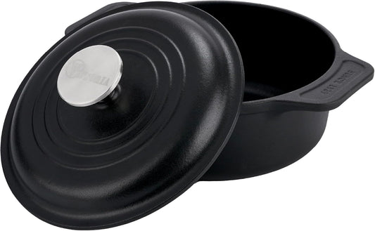 Victoria 2-Quart Cast Iron Dutch Oven with Lid and Dual Handles, Seasoned with Flaxseed Oil, Made in Colombia