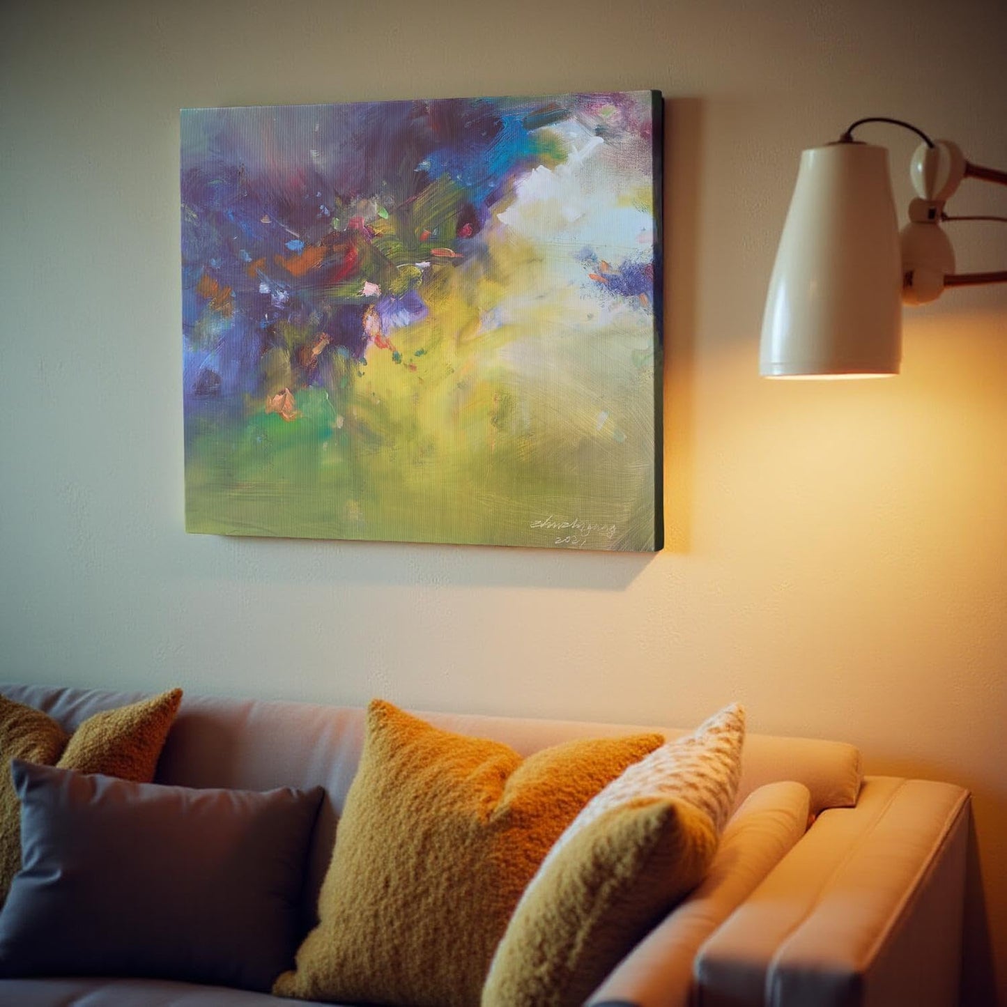 Gloliv Canvas Wall Art for Living Room – Abstract Wall Decor Painting, Artist-Authorized Reproduction Print – Modern Canvas Prints for Office, Bedroom, Bathroom & Kitchen Home Decor 32"x24"