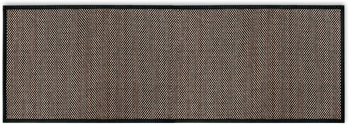 Artoid Mode Washable Non Skid Kitchen Rugs and Mats Doormat, Absorbent Door Mat Rugs for Kitchen Floor Front of Sink Hallway Black 17x47 Inch