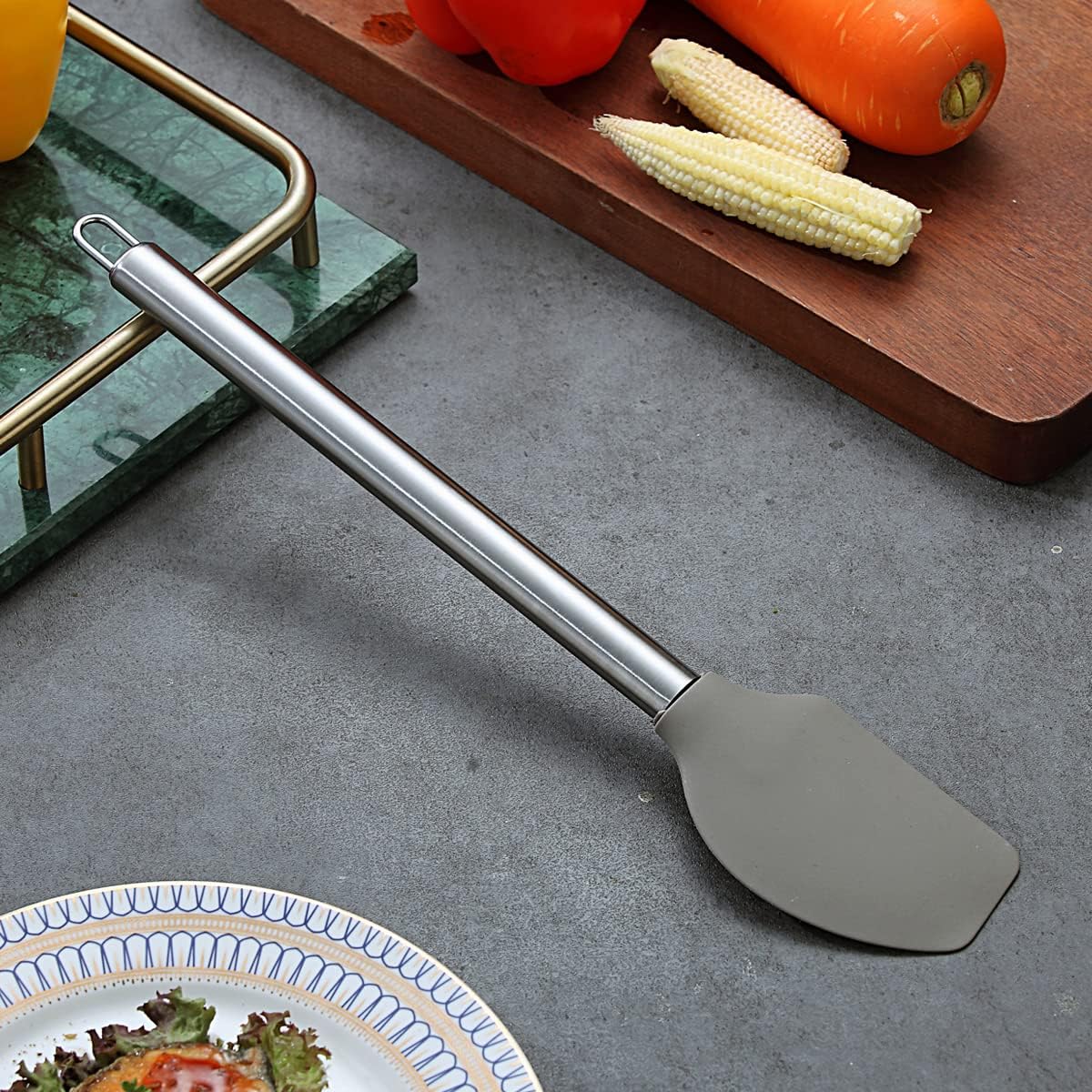 Berglander Spatulas Non-stick Silicone Flexible Scrapers Baking Mixing Tool, Baking Tools, Heat Resistant, Dishwasher Safe, Easy to Clean