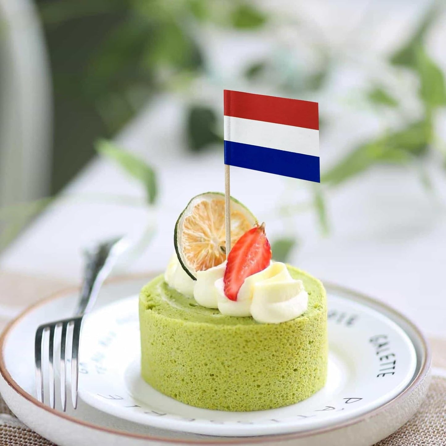 100PCS Netherlands Dutch Small Toothpick Flags Decor Mini Cupcake Toppers Cocktail Picks