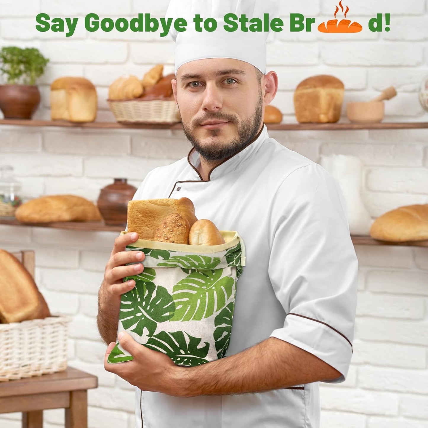 1PCS Reusable Beeswax Food Wraps Breads Bags for Homemade Bread Loaf, Organic Cotton XL Sourdough Beeswax Bread Bag Supplies Sandwich Wrapper, Sustainable, Fresh Keeping, Food Storage Containers