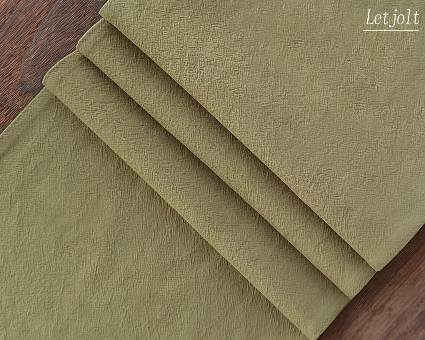 Letjolt Olive Green Table Runner 72 Inches Rustic Farmhouse Table Runner Cotton Runner Plain Table Decor