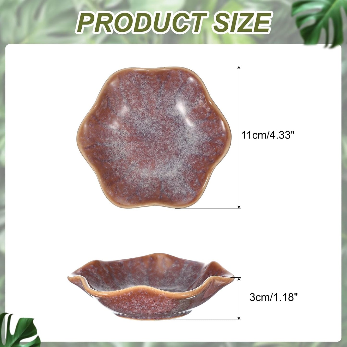 uxcell 1Pcs Ceramics Jewelry Plate, Lotus Leaf Shape Key Holder Bowl for Entryway Table Decor Small Ring Tray Dish Gift for Women Girlfriend, Purple