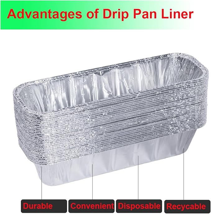Grease Cup Liner for Camp Chef Griddle Grease Catcher Accessories, Camp Chef Drip Pan Grease Tray Liners Aluminum Foil Disposable 30 Pack
