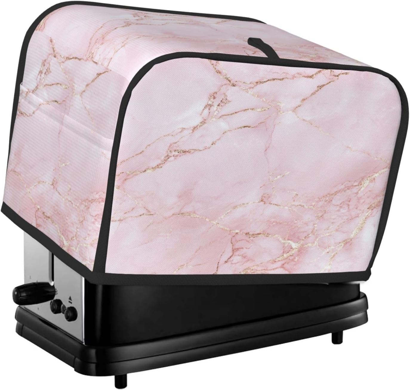 Toaster Cover 2 Slice Light Pink Marble Art Kitchen Small Appliance Covers with Pockets Dust and Fingerprint Protection