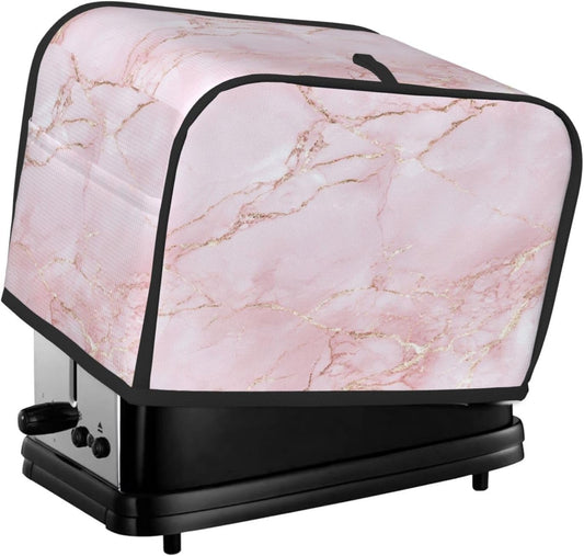 Toaster Cover 2 Slice Light Pink Marble Art Kitchen Small Appliance Covers with Pockets Dust and Fingerprint Protection