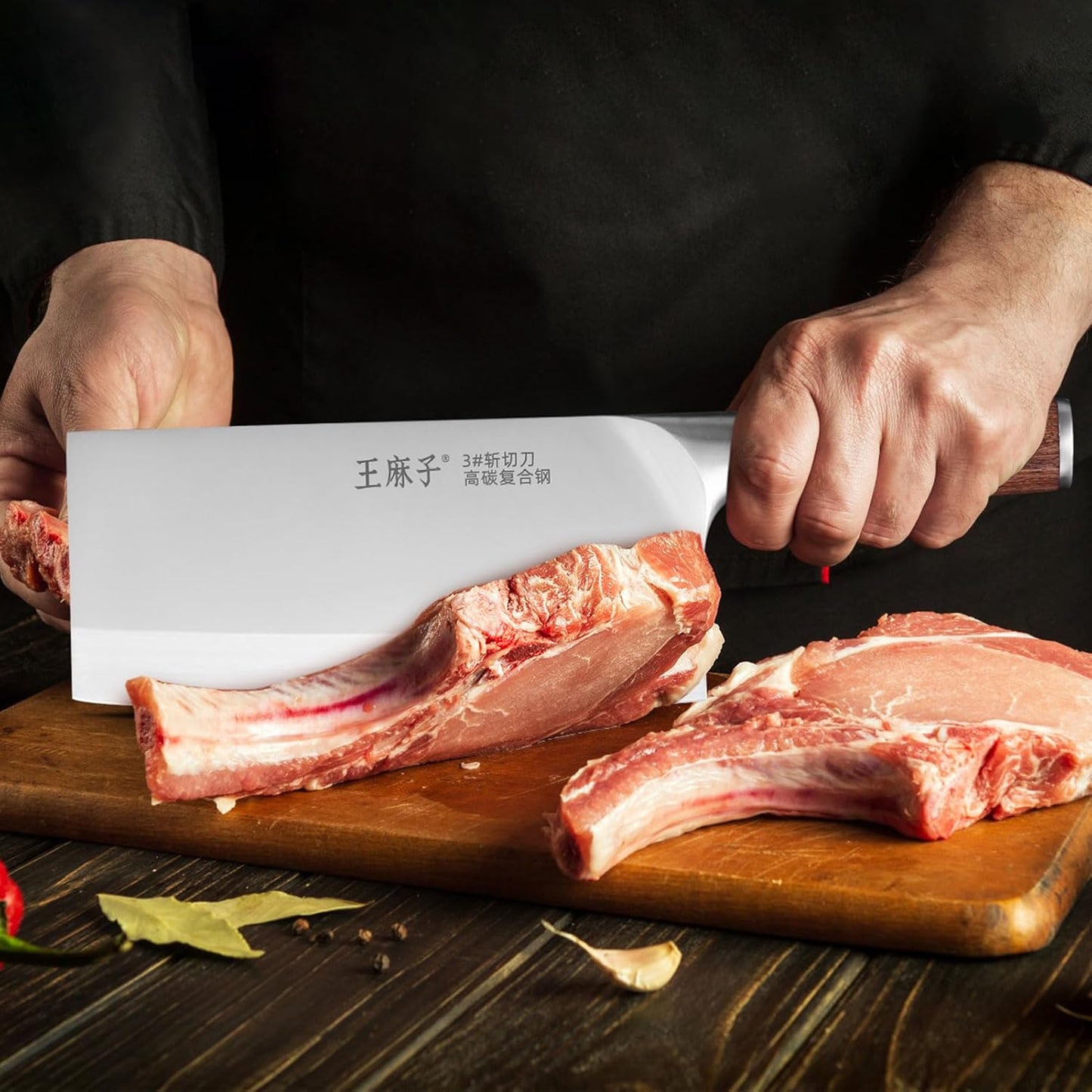 Chef Knife Chinese Cleaver Knife German Stainless Steel,Kitchen Chef Knife Ergonomic Comfortable Handle,Non-stick Razor-sharp Blade,Hundreds of Years of Craftmanship(7inch, Silver)