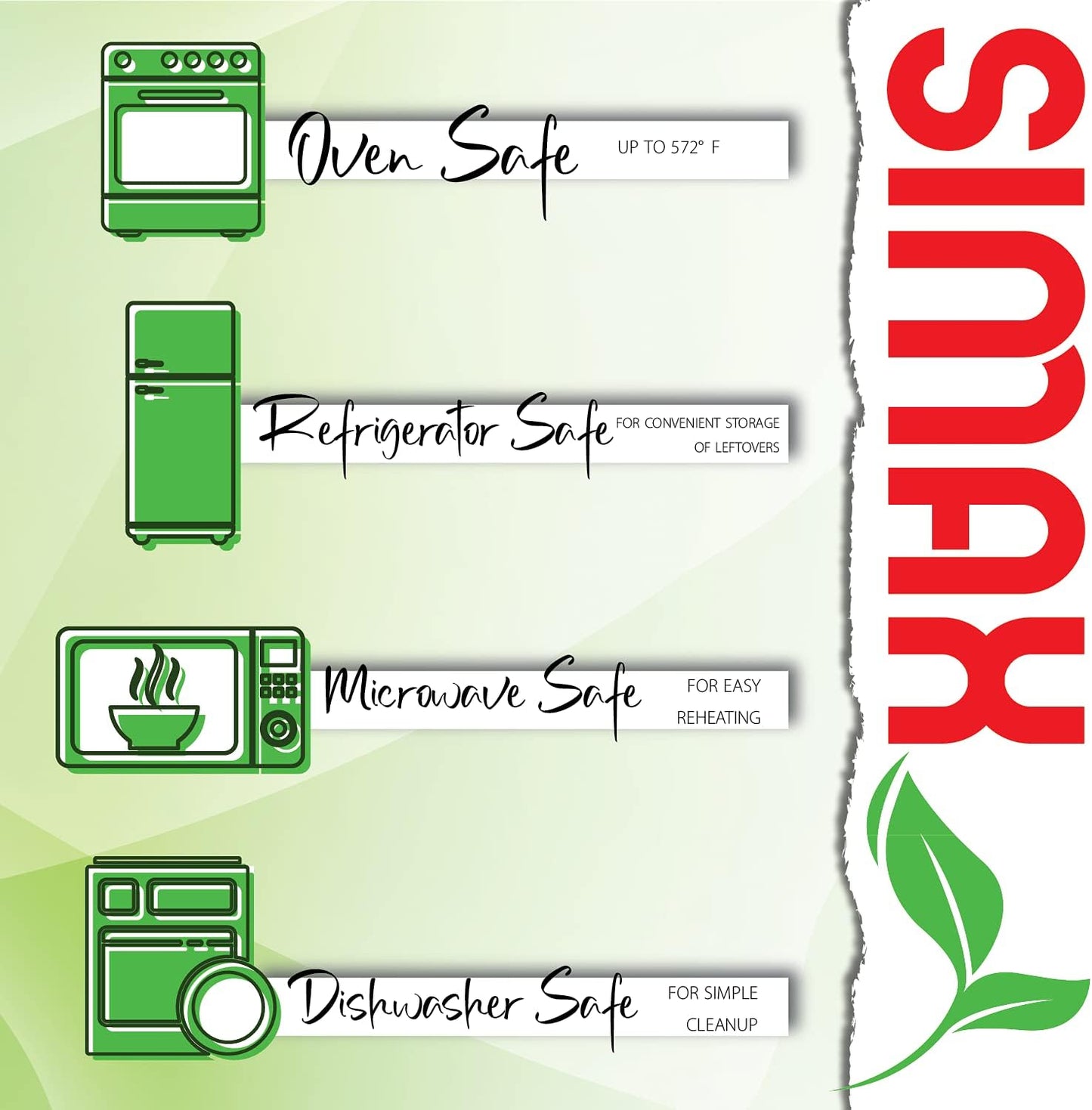 SIMAX Casserole Dish with Lid, 1 Quart Round Glass Casserole, Baking Dish, Oven, Microwave, Dishwasher Safe, Yellow, Borosilicate Glass, 946.35 cm