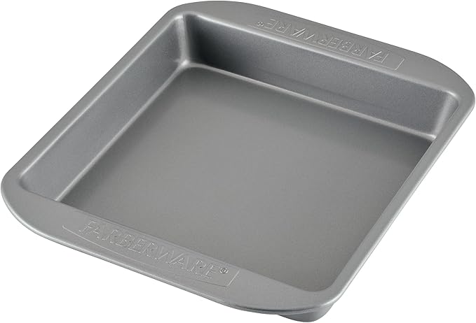 Farberware Nonstick Bakeware 9-Inch Square Cake Pan, Gray
