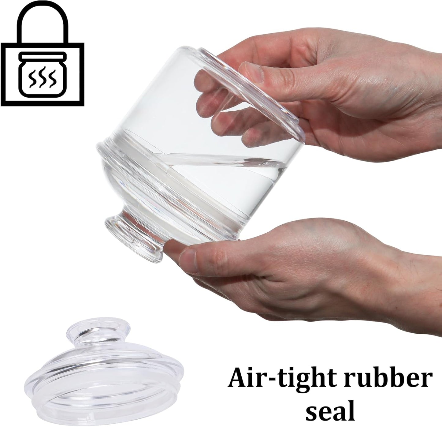 JOEY'Z 13.5OZ - Acrylic Airtight Candy Jar Cookie Jar - Candy Jars with Lids Apothecary Jars With Lids - Laundry Pods Container Laundry Pod Container