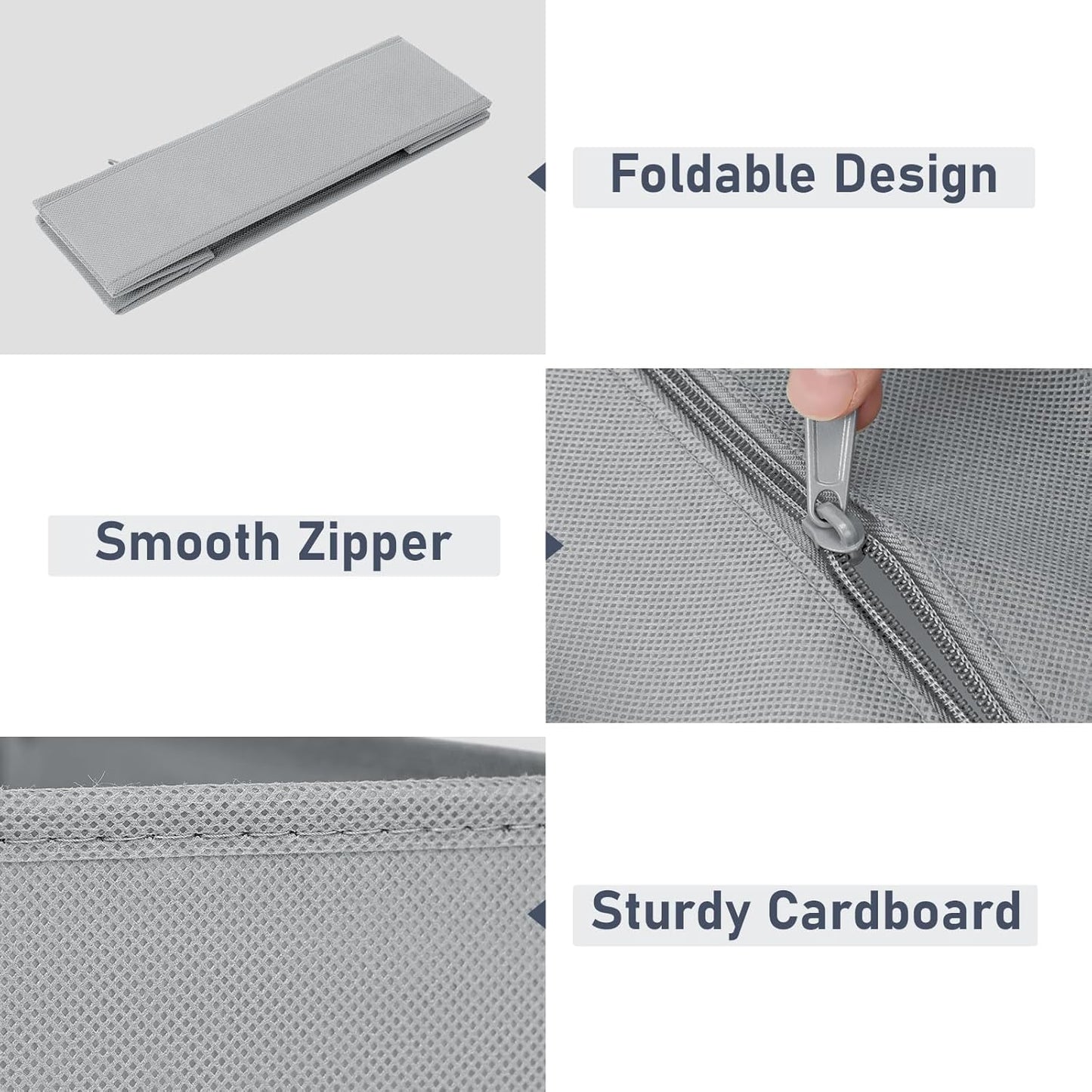 DIMJ Drawer Organizer Clothes Storage - 20 Pack Baby Dresser Organizer for Nursery, Foldable Closet Drawer Organizer Bins for Bedroom Organization, Fabric Storage Dividers for Socks, Underwears, Bras